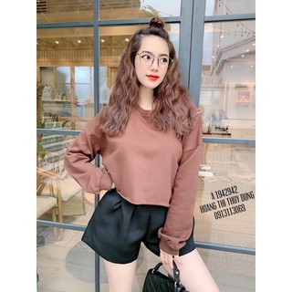 Croptop Tay Dài Phối Dây Kéo☀️