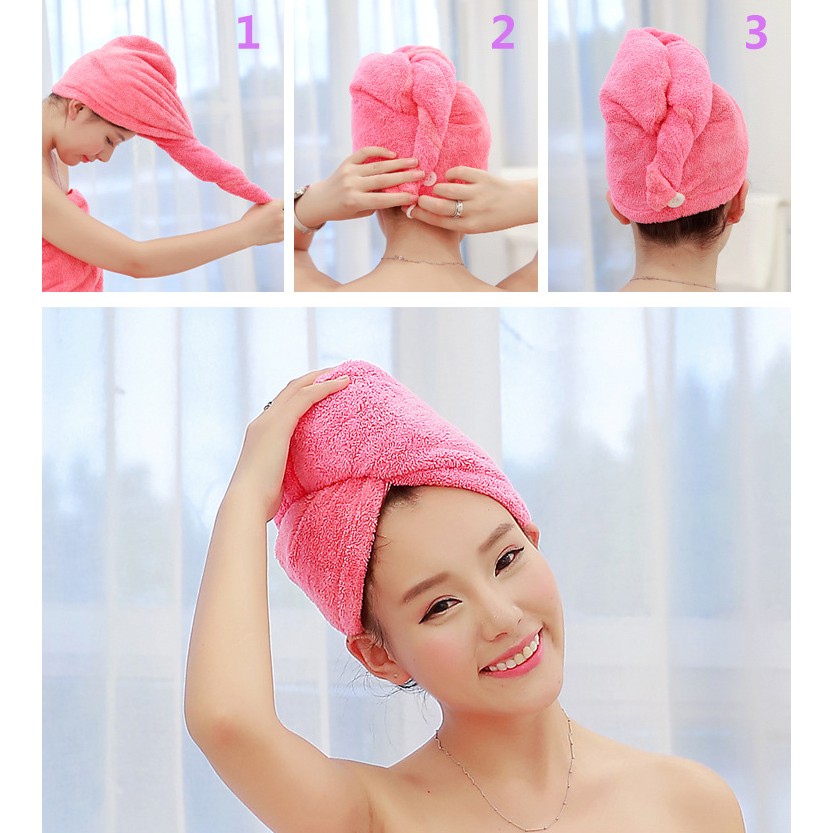 Khăn tắm, khăn quấn tóc siêu thấm mượt