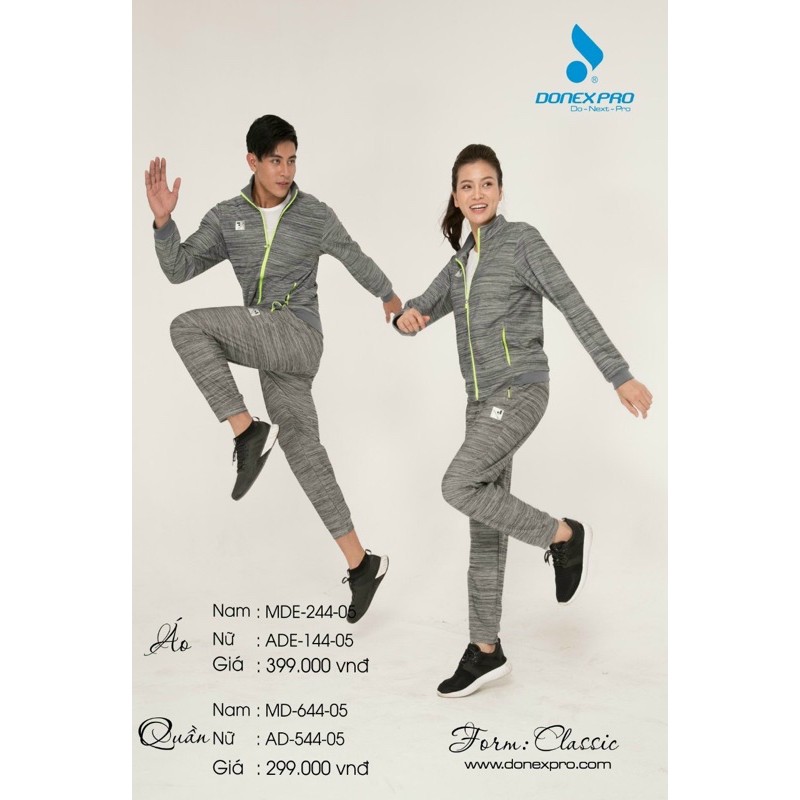 {HÀNG CHÍNH HÃNG} BỘ NỈ NAM DONEXPRO mã sản phẩm MDE 244-05 và bộ thể thao NỮ MÃ SẢN PHẨM ADE -144-05
