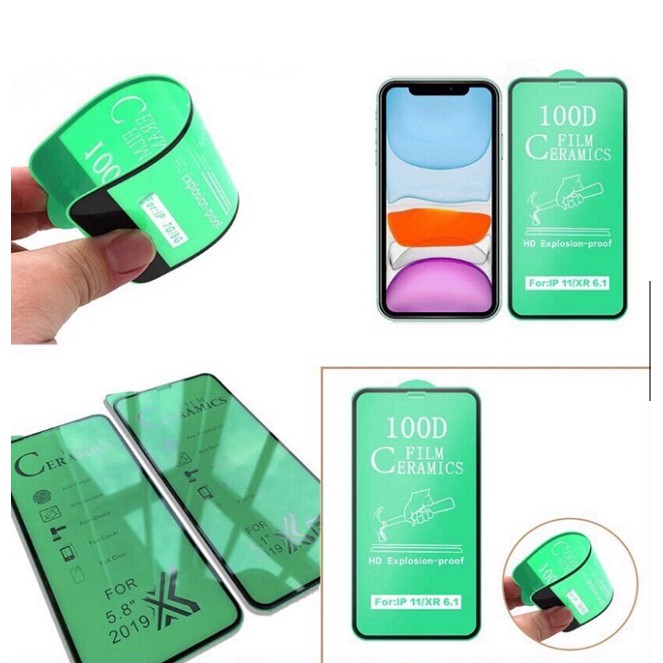 Kính Cường Lực Iphone 100D Dẻo chống vỡ Full màn Iphone 7/8/7Plus/8Plus/X/Xr/XsMax/11/11Pro/11ProMax/12 5.4/12 6.1