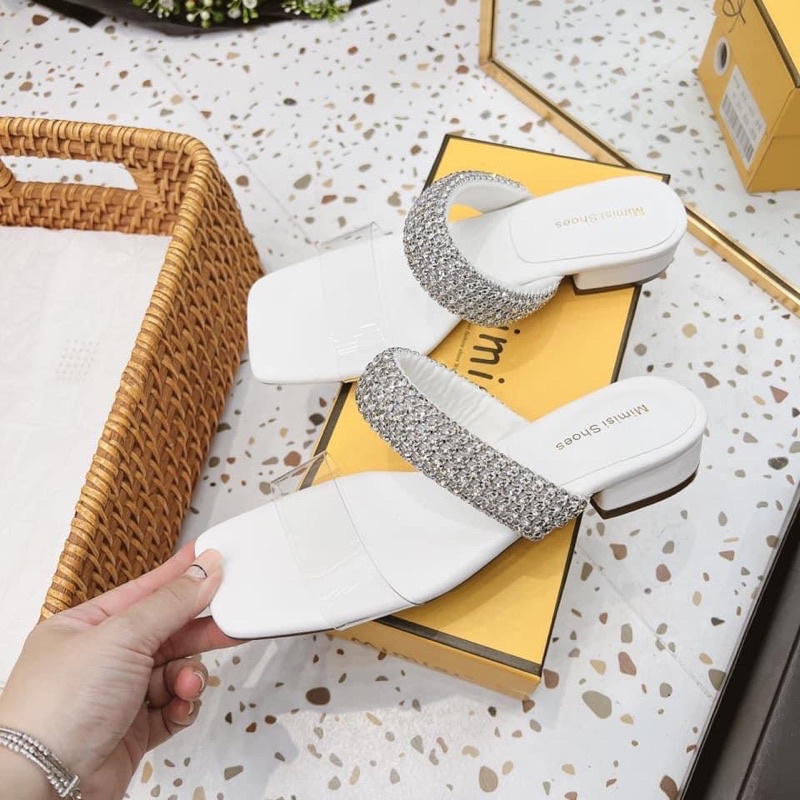 Guốc Lê 2 Quai Đính Đá