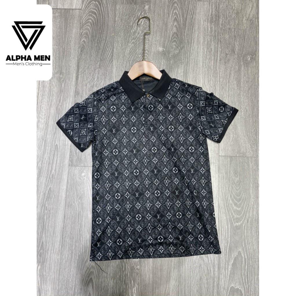 ⭐️HÀNG CAO CẤP⭐️Áo POLO Nam Cổ Bẻ In Họa Tiết L V Chất - Áo Thun Nam Cao Cấp Co Giãn Thoáng Mát M6312 | BigBuy360 - bigbuy360.vn
