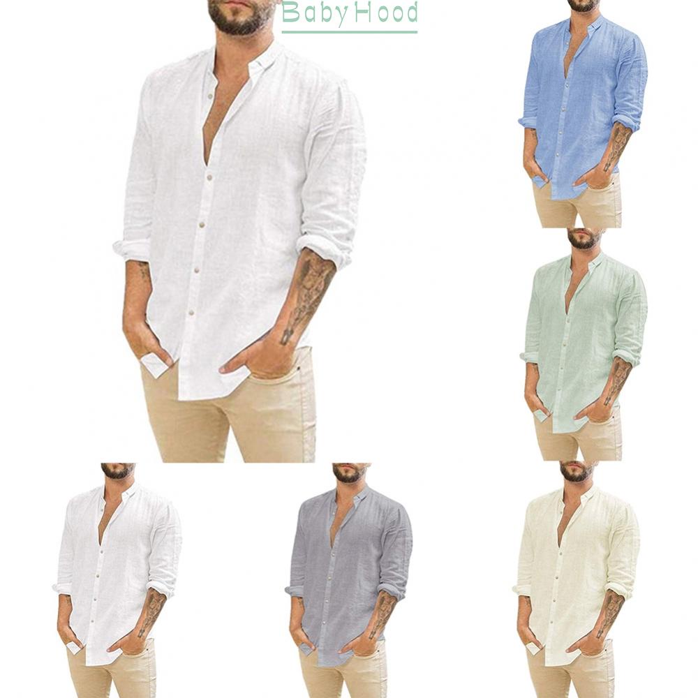 【Big Discounts】Mens Casual Shirt Long Sleeve Loose Blouse Soild Button Down Shirts Tops Autumn XIPKtIqX dZmNMZcj wUxXnx NuWKbwKl#BBHOOD