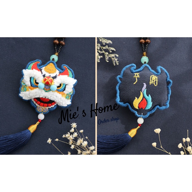 DIY BỘ KIT TỰ THÊU ĐẦU LÂN MẬP - CẦU MAY LÀM MÓC KHOÁ TÚI THƠM TREO Ô TÔ VÀ QUÀ TẶNG - MIE SHOP HANDMADE
