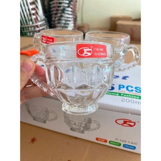 Bộ 6 cốc có quai thủy tinh pha lê