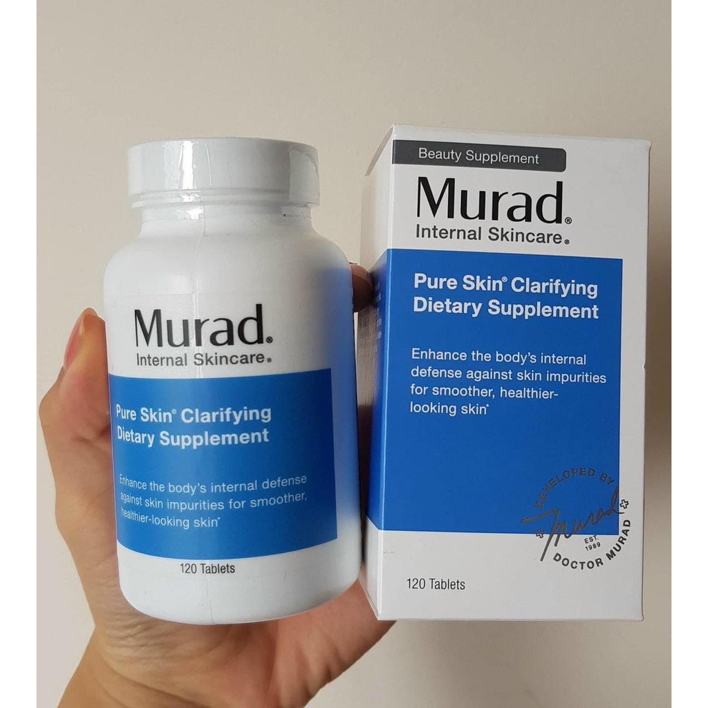 Date 10.22 - Viên Mụn Murad Pure Skin Clarifying Dietary Supplement HÀNG CÔNG TY