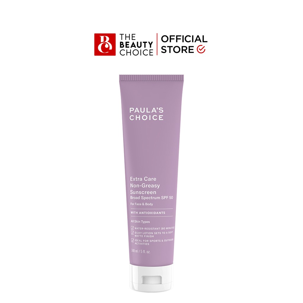 Kem Chống Nắng Paula's Choice Extra Care Non-Greasy Sunscreen SPF 50 (148mL)