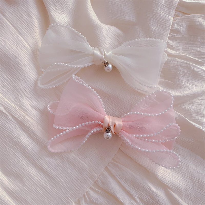 Kẹp Tóc Nơ Lớn Ngọt Ngào Kiểu Hàn Quốc Cho Nữ