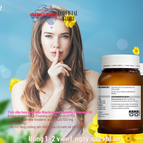 [Hàng Chuẩn ÚC] Blackmores Evening Primrose Oil - Viên uống tinh dầu hoa anh thảo 190 viên MẪU MỚI DATE 2023 | BigBuy360 - bigbuy360.vn