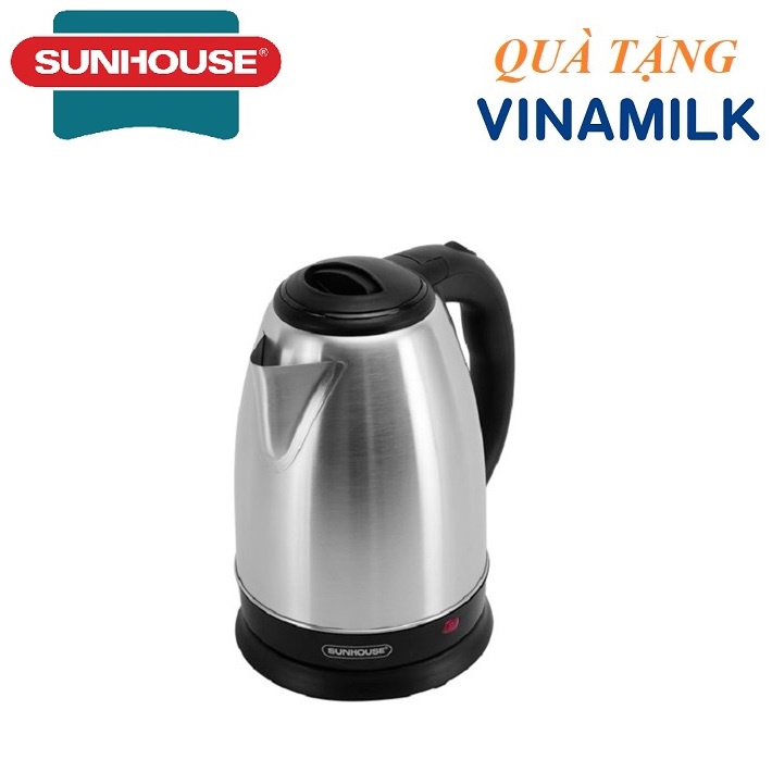 Bình đun siêu tốc Happy Time Sunhouse 1.8 lít - ấm đun nước Inox 1500W HTD1088 phích điện nấu nước