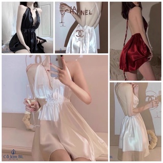 Đồ ngủ sexy. váy ngủ phi lụa cao cấp nữ M46