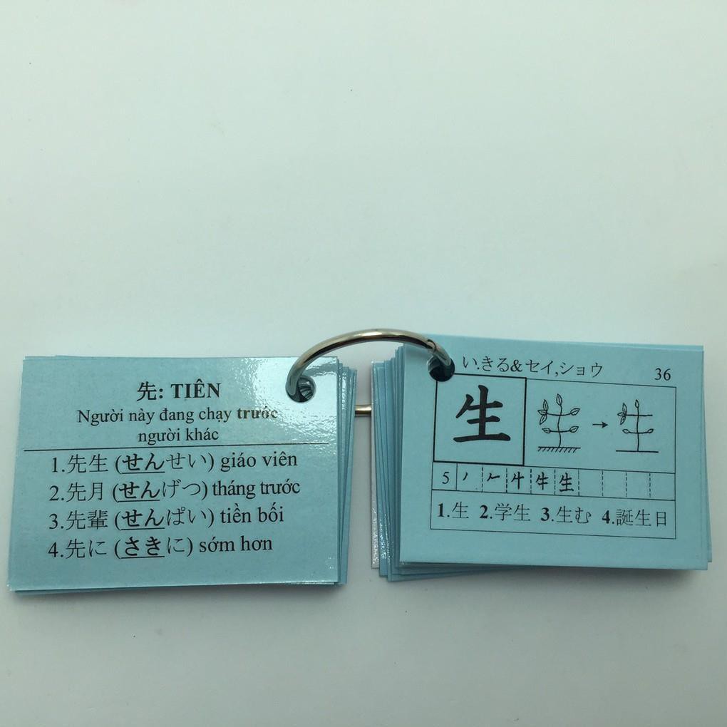 [ FREE SHIP ] [Sỉ_25k] Bộ thẻ tiếng nhật kanji N5_khobuon