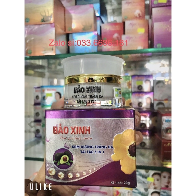 kem bảo xinh (màu tím ) trắng da tái tạo 3 in 1 hủ 20g [ chuẩn hàng 100%]