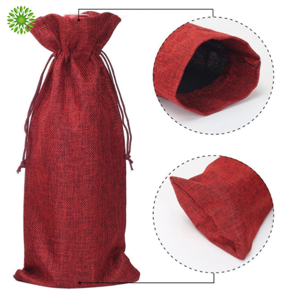 Túi Đựng Rượu Bằng Sợi Đay Kích Thước 13.4x5.9 Inch