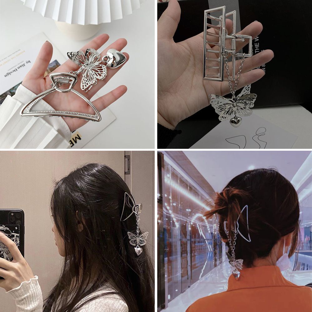 Kẹp Tóc Hình Bướm Bằng Kim Loại Phong Cách Hàn Quốc Mới Cho Nữ