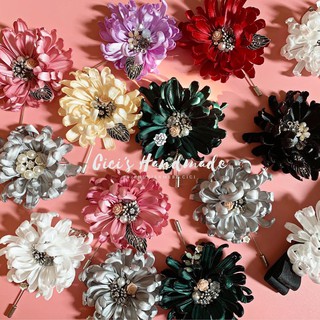 Cài áo hoa cúc lụa treo Cici Handmade