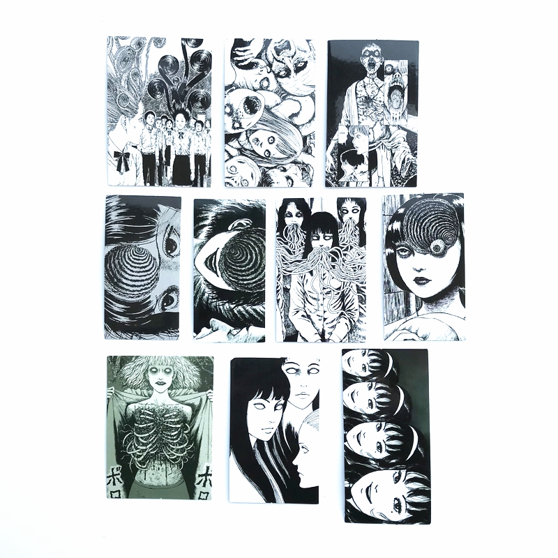 Decal dán tường -10 Pcs/set Junji Itou Horror Comic Stickers - Jdm Skateboard Doodle Stickers