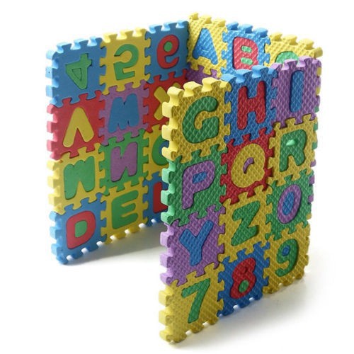 Set 36 thảm mút chữ cái và số mini cho bé