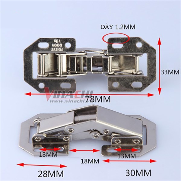Bản lề nắp bật thép - 1 cái