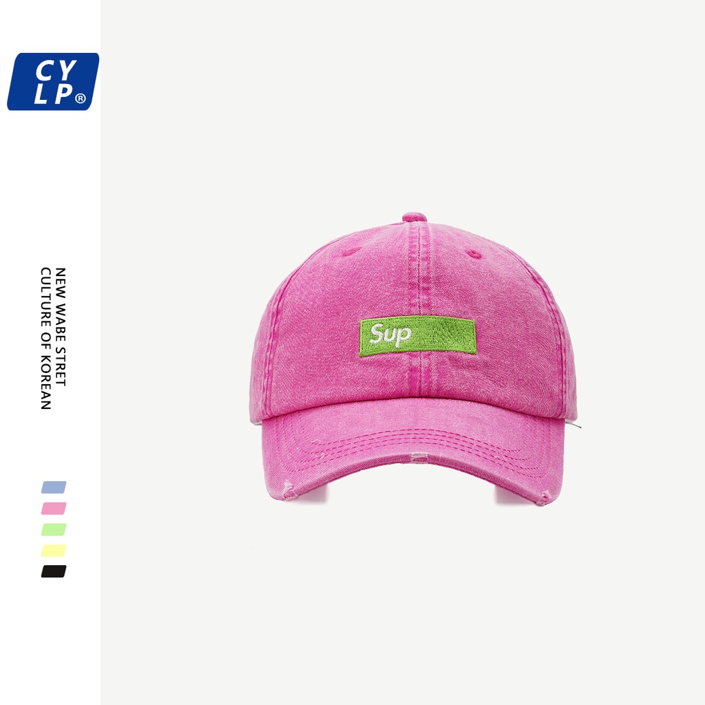 Mũ Lưỡi Trai Mềm Chất Lượng Cao Thêu Chữ Phong Cách Đường Phố Hàn Quốc Cho Nữ