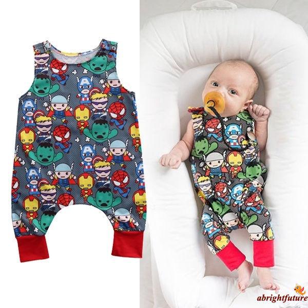 Bộ áo liền quần sát nách dễ thương cho trẻ sơ sinh
