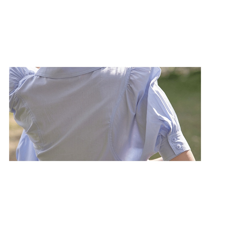 Áo Sơ Mi Chiffon Tay Ngắn Phồng Dáng Rộng Phong Cách Hong Kong Thời Trang Mùa Hè Cho Nữ