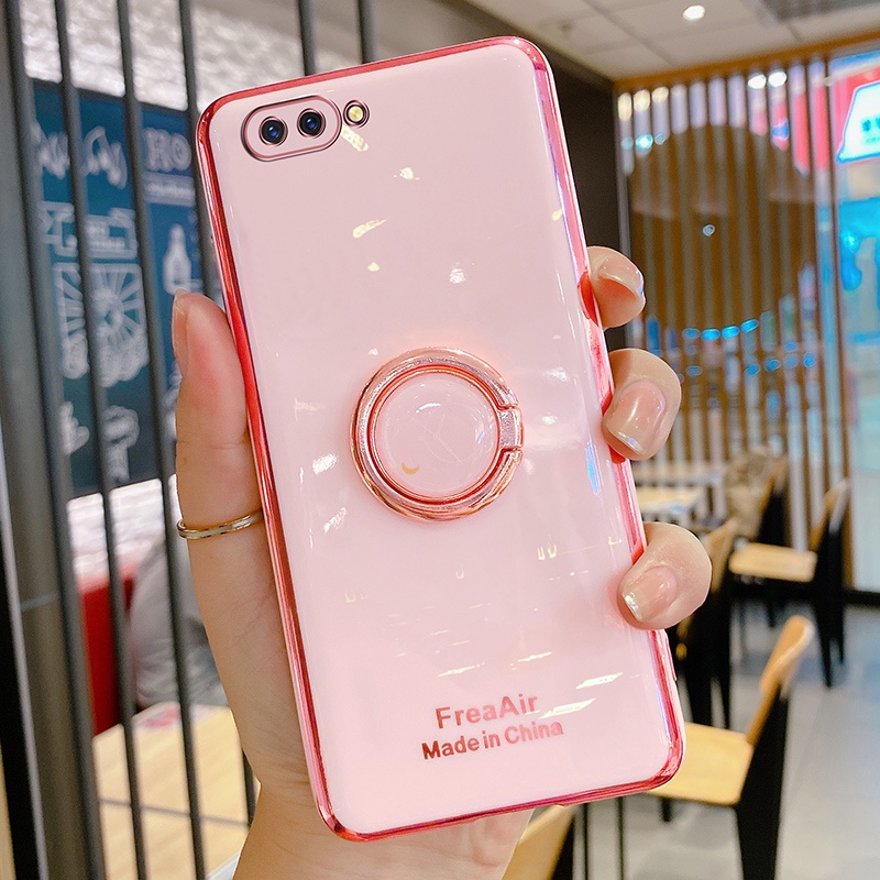 Ốp điện thoại silica gel chống sốc có giá đỡ cho oppo a3s a12e
