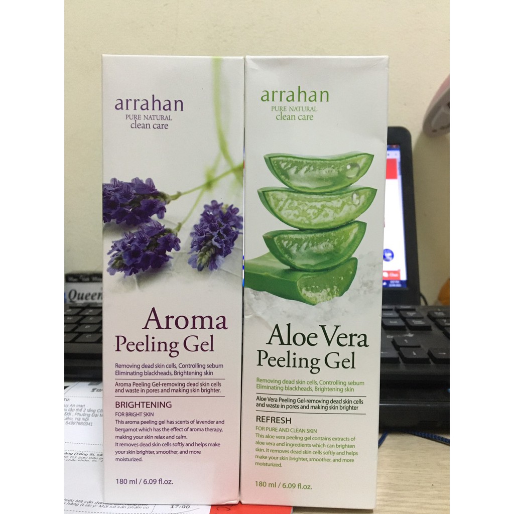 Gel tẩy tế bào chết Arrahan 180ML - Hàn Quốc   HÀNG NHẬP KHẨU Tẩy da chết ARRAHAN Hàn QuốC