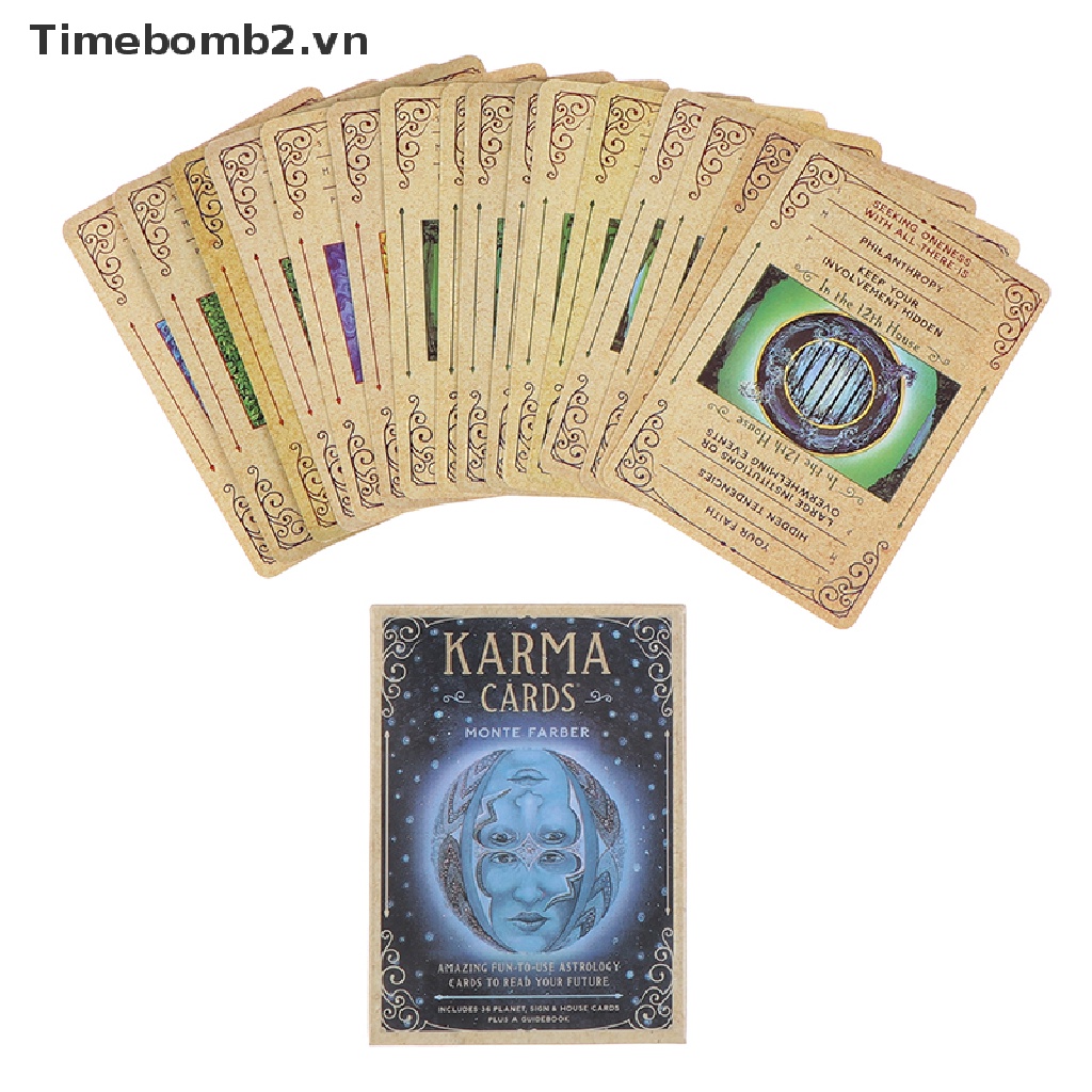 Bộ 2 Thẻ Bài tarot in Hình Karma Oracle Dùng Làm Quà Tặng