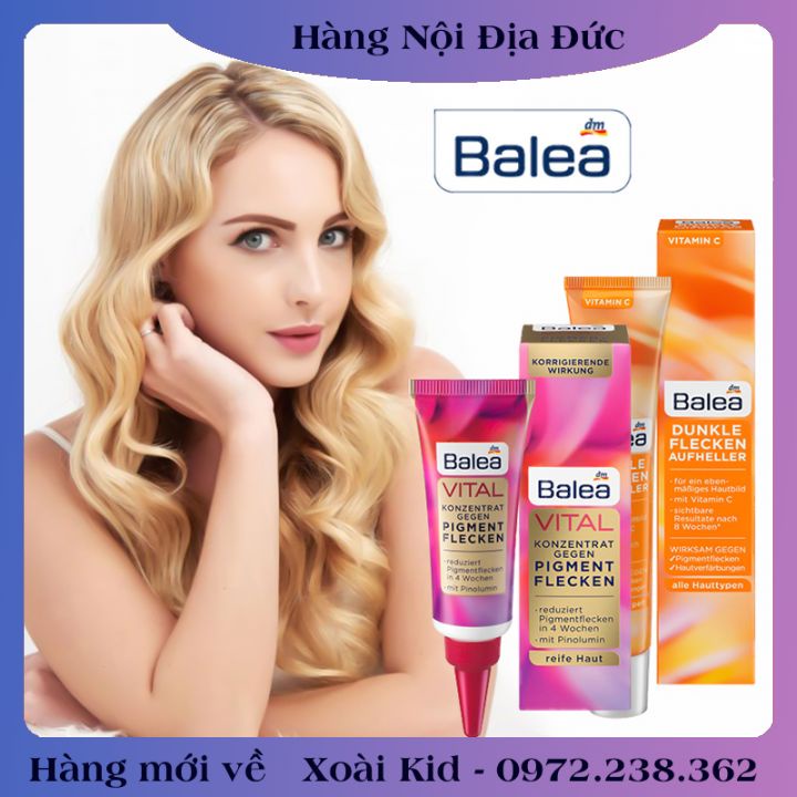 [auth] Kem sáng da, mờ thâm Balea Dunkle Flecken Aufheller 50ML -Nội địa Đức Đủ Bill [Hot]