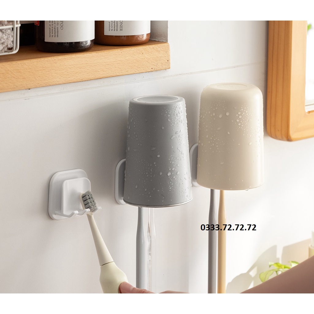 Giá kệ treo bàn chải đánh răng nhà tắm không cần khoan đục