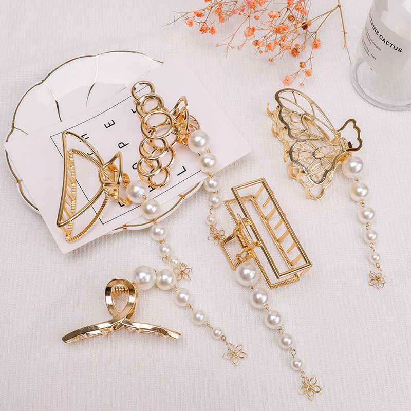 (Có sẵn) Kẹp tóc càng cua kim loại phong cách Hàn Quốc xinh xắn cho nữ - Selenshop