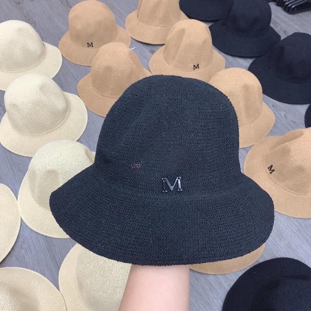 Mũ cói chữ M BUCKET