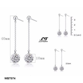 Bông tai hạt châu tòn ten ver3 WBT074 Không đen không gỉ sét