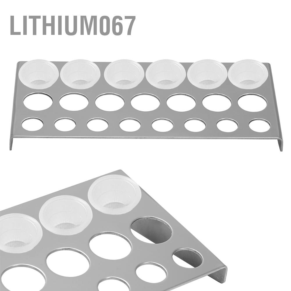 Giá đỡ cốc đựng mực xăm 23 lỗ bằng thép không gỉ
