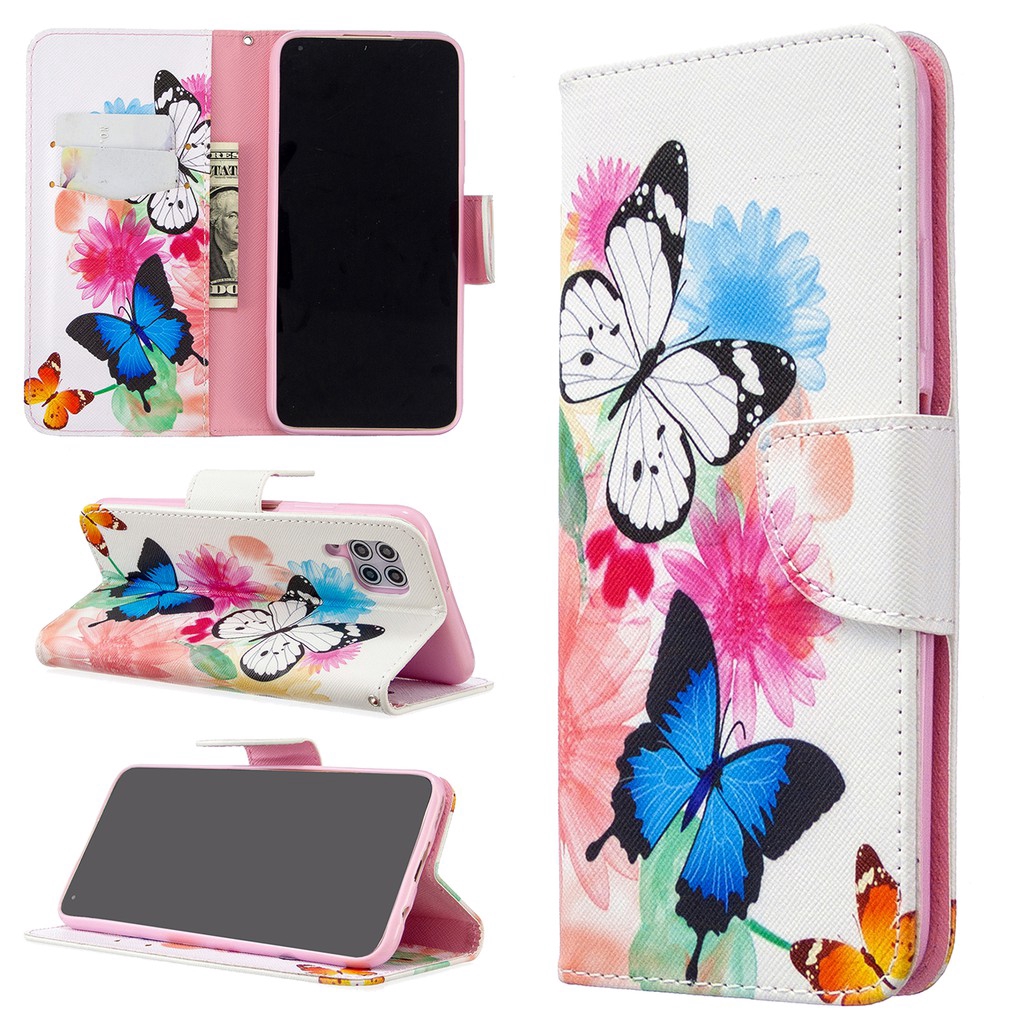 ReadyStock Leather Case Huawei Honor 10i 8S 8A PSmart Plus 2019 Y5 Y6 Pro 2019 Y7 Prime 2019 Flip Case Cute Butterfly Card Holder Flashion Plum Blossom Bear Tree Pattern Samsung Case