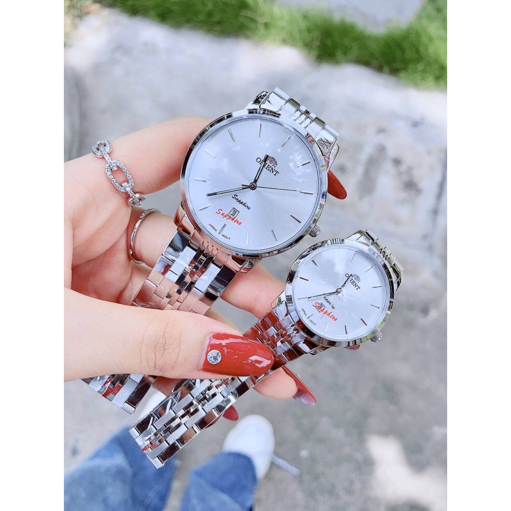 ĐỒNG HỒ NAM NỮ ORIENT DÂY THÉP SANG CHẢNH 40/30MM