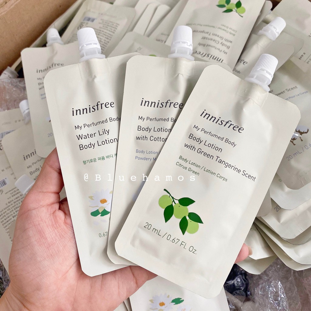 Sữa dưỡng/ Sữa tắm Innisfree my perfumed body lotion dạng gói 20ml