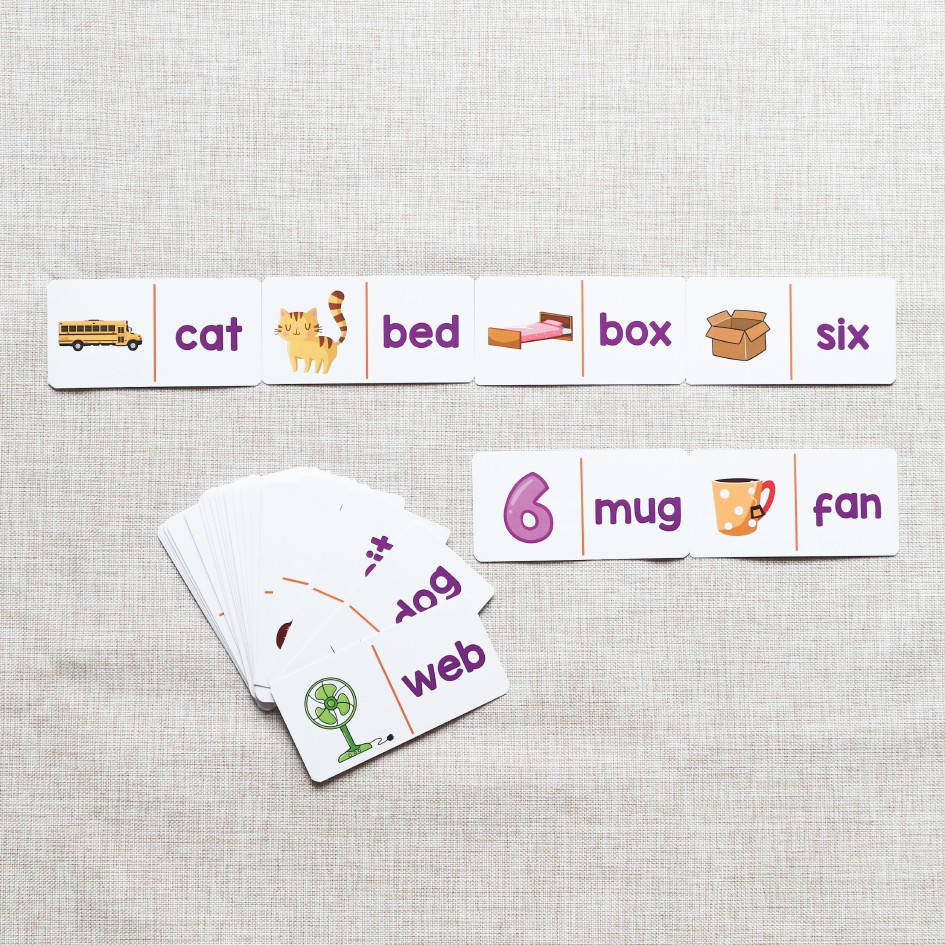 Bộ Thẻ Bài Domino / Flashcard / Clipcard Tiếng Anh Cho Bé