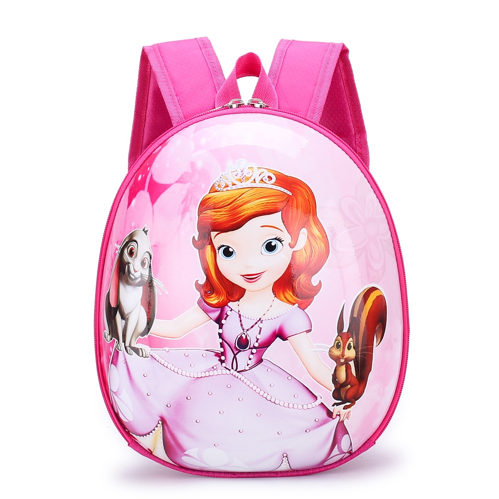 Balo mầm non cho bé gái hình công chúa dễ thương, cặp sách mẫu giáo hình 3d