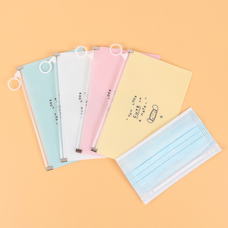 Túi Đựng Khẩu Trang Có Khóa Kéo Chống Nước Chống Bụi Dùng Một Lần