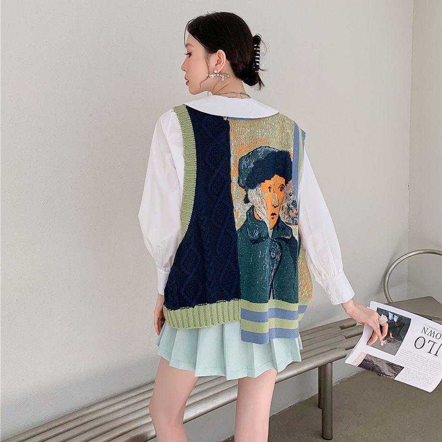 Áo Sweater Dệt Kim Không Tay Phong Cách Thời Trang Mùa Thu Mới 2022