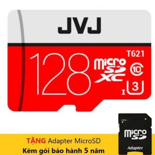 Thẻ nhớ 128Gb/64Gb/32Gb/16Gb JVJ Pro U3 Class10  kèm ADAPTER MicroSD – chuyên dụng cho CAMERA tốc độ cao 100Mb/s