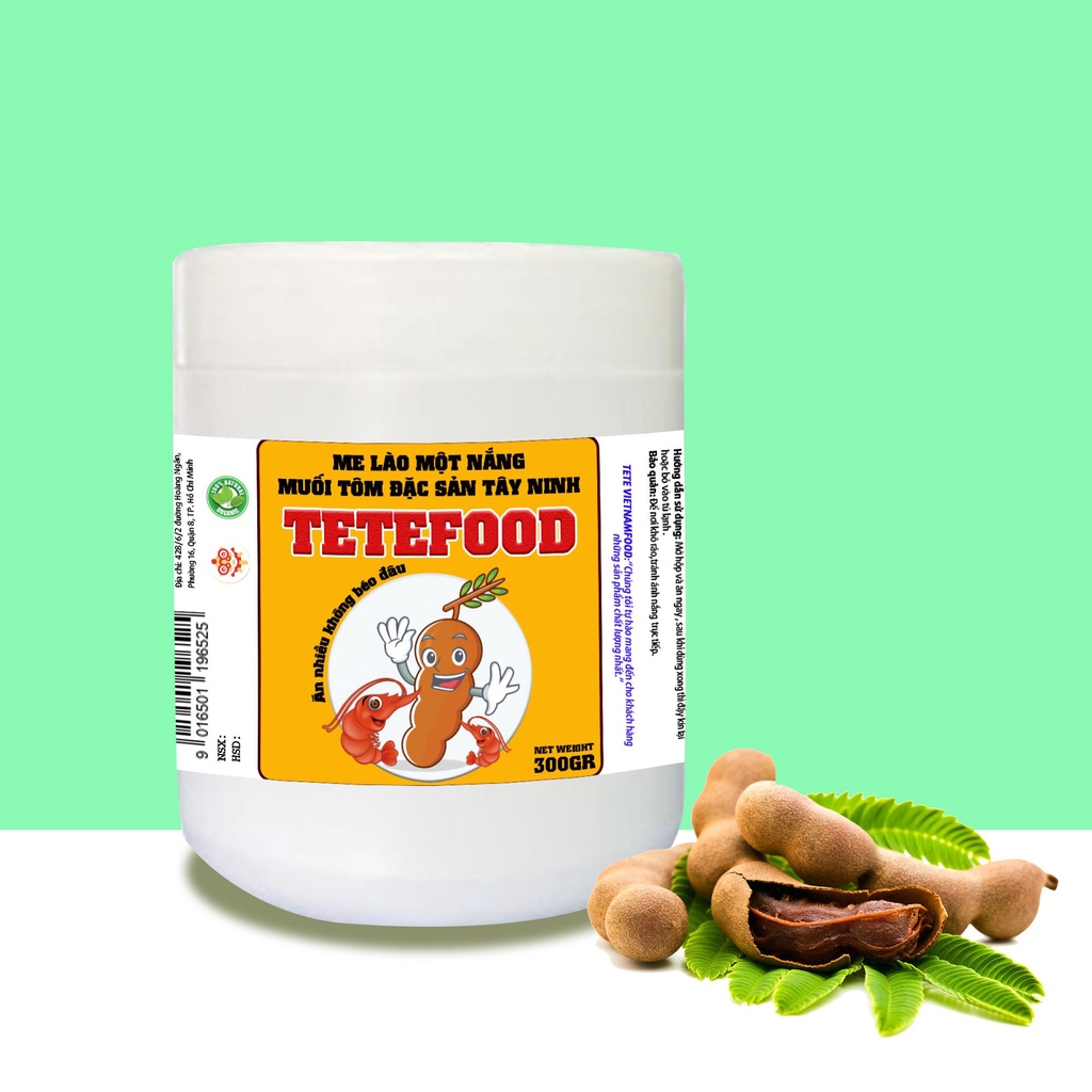 Me Lào Một Nắng Muối Tôm Đặc Sẳn Tây Ninh TeTeFood 300 gram