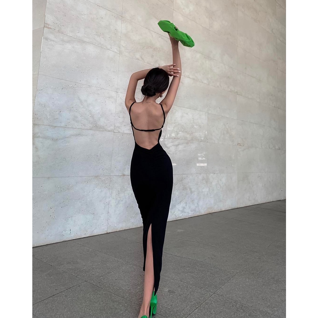 Đầm Body Dài Hở Lưng 3121