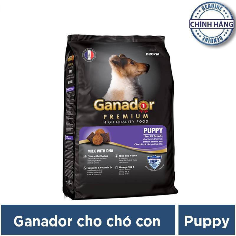 Thức ăn cho chó| Ganador Puppy chó con vị sữa & DHA vitamin gói 400g