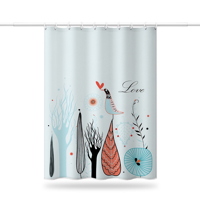 Rèm Phòng Tắm Chống Thấm Nước In Họa Tiết Trừu Tượng Hd