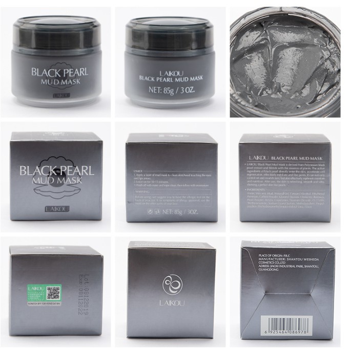 Mặt nạ bùn ngọc trai đen Laikou Black Pearl Mud Mask