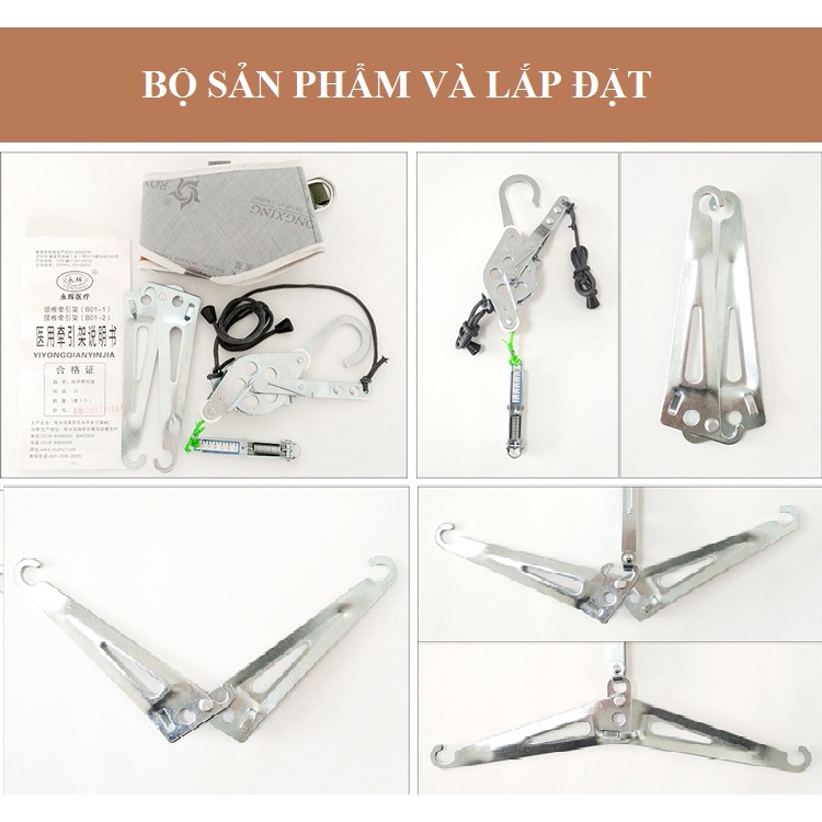 Đai Treo Cổ Kéo Giãn Dụng Cụ Kéo Giãn Cột Sống Cổ - Thoát Vị, Thoái Hóa, Đau Mỏi Cổ-GM-JZB