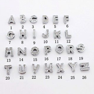 [Nguyên Liệu Handmade] Mặt Chữ Cái Đính Đá Làm Vòng Tay Hoặc Dây Chuyền